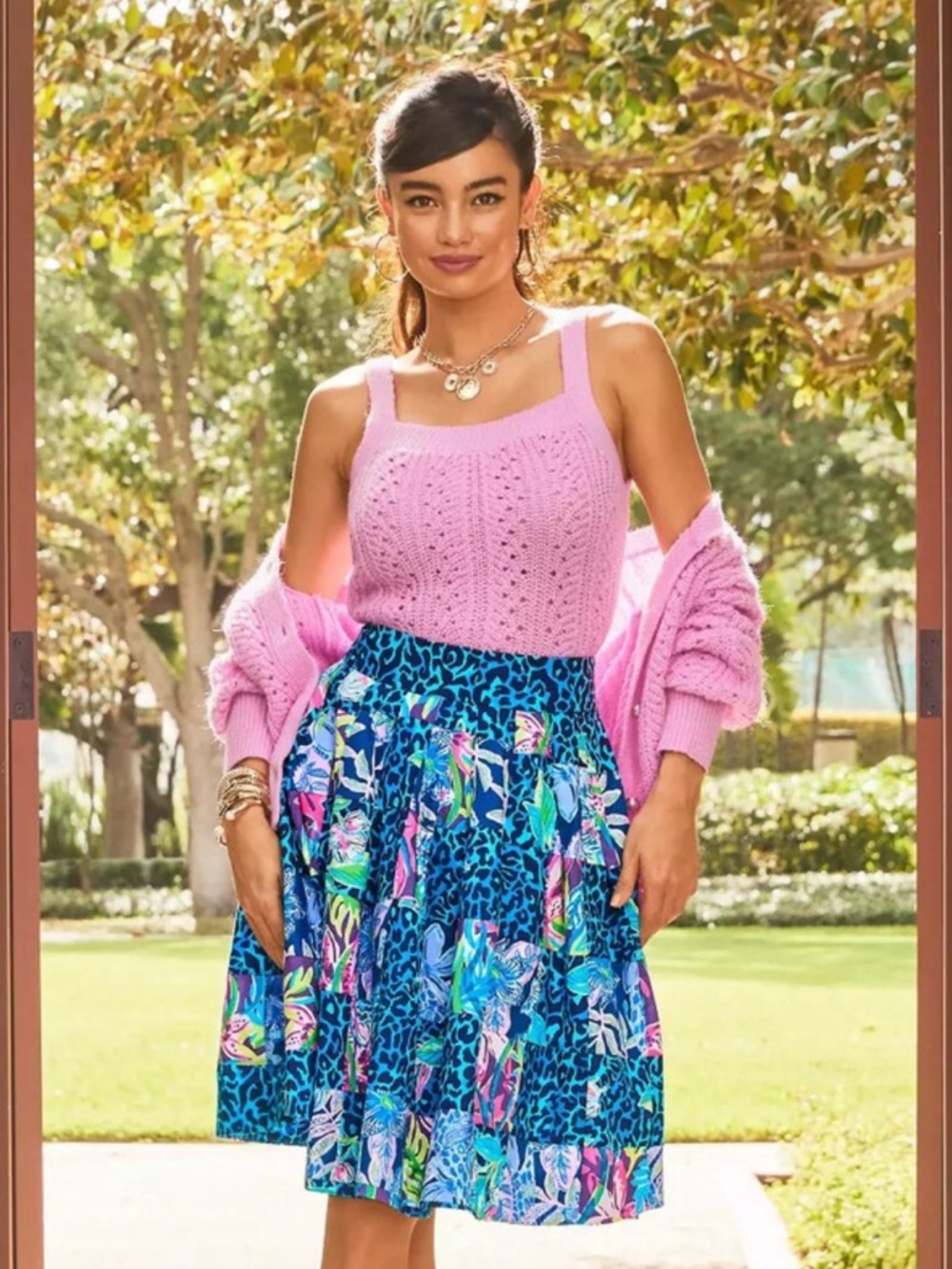 Lilly Pulitzer “Pop-up Lilly’s Party Patch” Bryant Skirt NWT